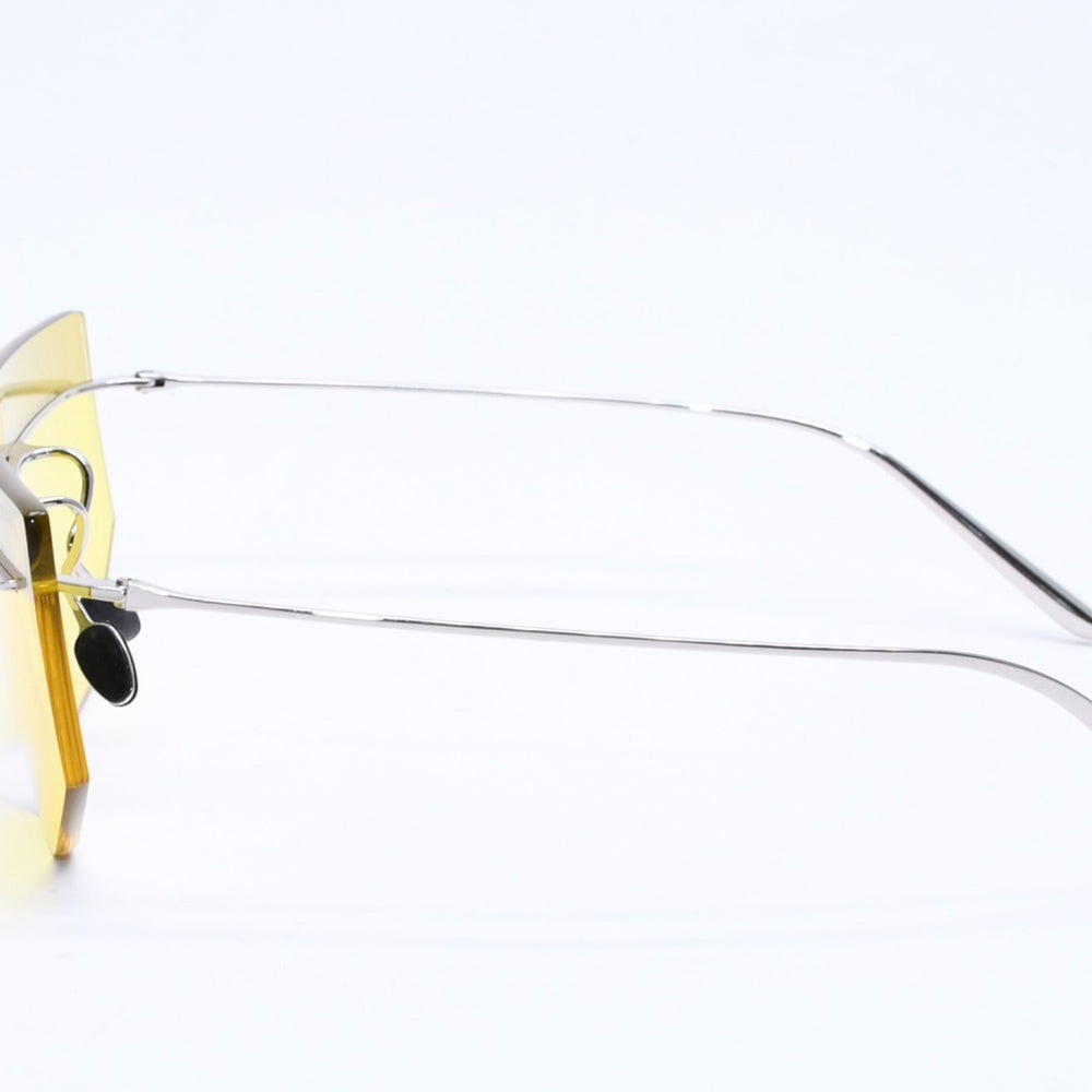 New unused item PRADA Sunglasses sunglasses eyewear yellow lens silver temple SPRB55 1BC-20O 145 used 4a004485