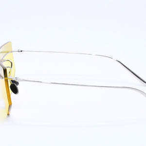 新品未使用品 PRADA プラダ Sunglasses サングラス アイウェア イエローレンズ シルバーテンプル SPRB55 1BC-20O 145 中古 4a004485