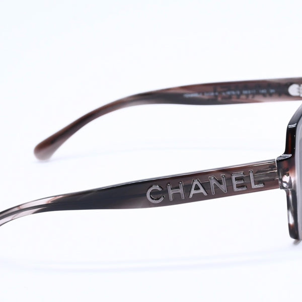 極美品 CHANEL シャネル リムレス サングラス アイウェア 5514-A c.714/S9 サイズ53□17 140 ココマーク ツイード 中古 4a004486