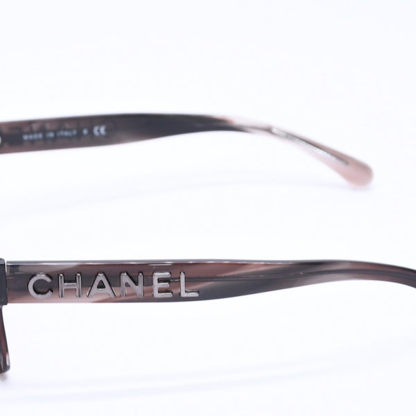 極美品 CHANEL シャネル リムレス サングラス アイウェア 5514-A c.714/S9 サイズ53□17 140 ココマーク ツイード 中古 4a004486