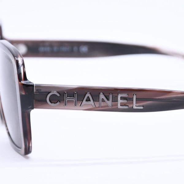極美品 CHANEL シャネル リムレス サングラス アイウェア 5514-A c.714/S9 サイズ53□17 140 ココマーク ツイード 中古 4a004486