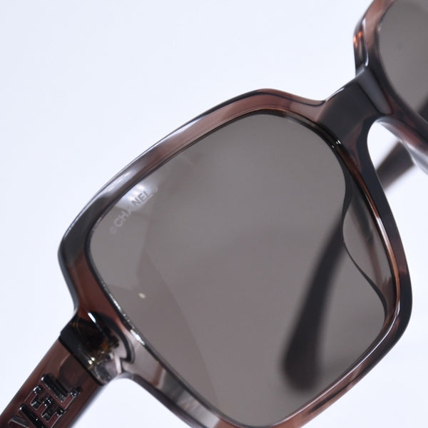 極美品 CHANEL シャネル リムレス サングラス アイウェア 5514-A c.714/S9 サイズ53□17 140 ココマーク ツイード 中古 4a004486