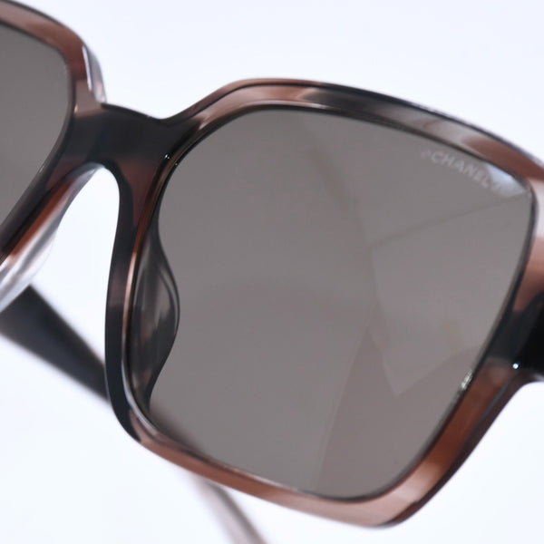 極美品 CHANEL シャネル リムレス サングラス アイウェア 5514-A c.714/S9 サイズ53□17 140 ココマーク ツイード 中古 4a004486