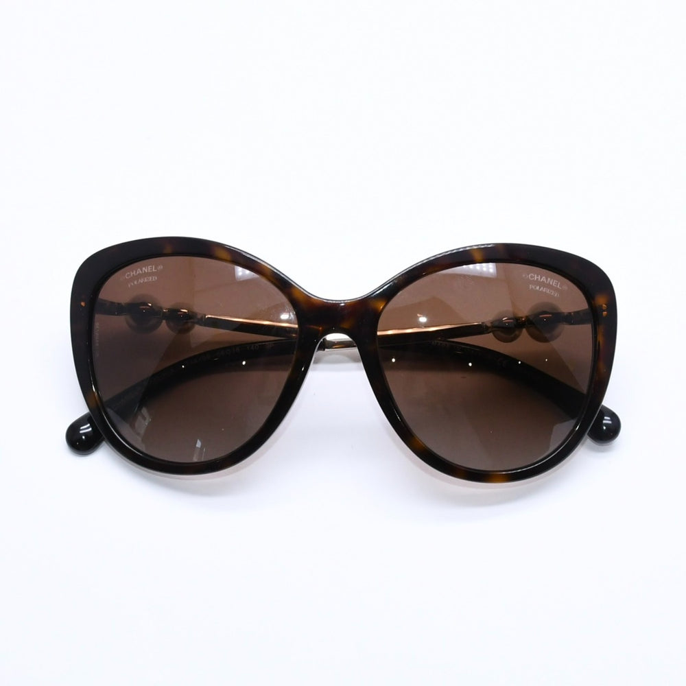 極美品 CHANEL シャネル リムレス サングラス アイウェア 5338 c.724/S9 サイズ56□18 140 ココマーク パール 中古 4a004607