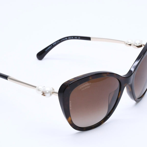 Very Good Condition CHANEL Rimless Sunglasses Eyewear 5338 c.724/S9 Size 56□18 140 Coco Mark Pearl Used 4a004607