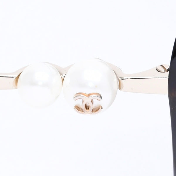 Very Good Condition CHANEL Rimless Sunglasses Eyewear 5338 c.724/S9 Size 56□18 140 Coco Mark Pearl Used 4a004607