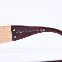 画像をギャラリービューアに読み込む, 極美品 CHANEL シャネル Sunglasses サングラス ココマーク パンチング ブラウン ゴールド 63◻︎15 125 5118 中古 4a004487