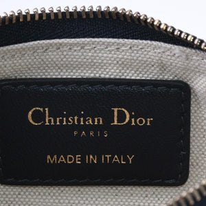 New and unused Christian Dior Christian Dior coin case coin purse 42-MA-0261 Oblique Jacquard Leather Navy Used 4a002766