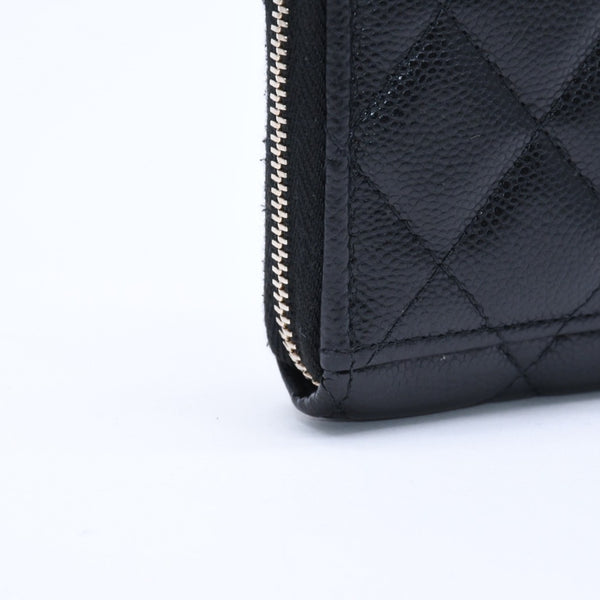 Very Good Condition CHANEL Chanel Matelasse Coin Case AP3179 Caviar Skin Coin Case Black Gold Hardware Used 4a004626