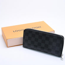 画像をギャラリービューアに読み込む, 極美品 LOUIS VUITTON ルイヴィトン ダミエグラフィットキャンバス ジッピーウォレット ポルトフォイユ・ヴァスコ ブラック N63095 中古 4a004621