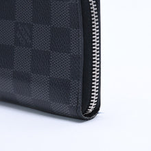 画像をギャラリービューアに読み込む, 極美品 LOUIS VUITTON ルイヴィトン ダミエグラフィットキャンバス ジッピーウォレット ポルトフォイユ・ヴァスコ ブラック N63095 中古 4a004621