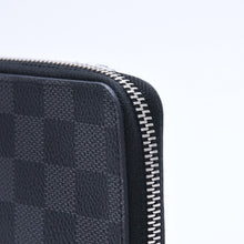画像をギャラリービューアに読み込む, 極美品 LOUIS VUITTON ルイヴィトン ダミエグラフィットキャンバス ジッピーウォレット ポルトフォイユ・ヴァスコ ブラック N63095 中古 4a004621