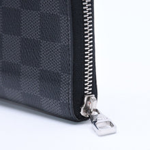 画像をギャラリービューアに読み込む, 極美品 LOUIS VUITTON ルイヴィトン ダミエグラフィットキャンバス ジッピーウォレット ポルトフォイユ・ヴァスコ ブラック N63095 中古 4a004621