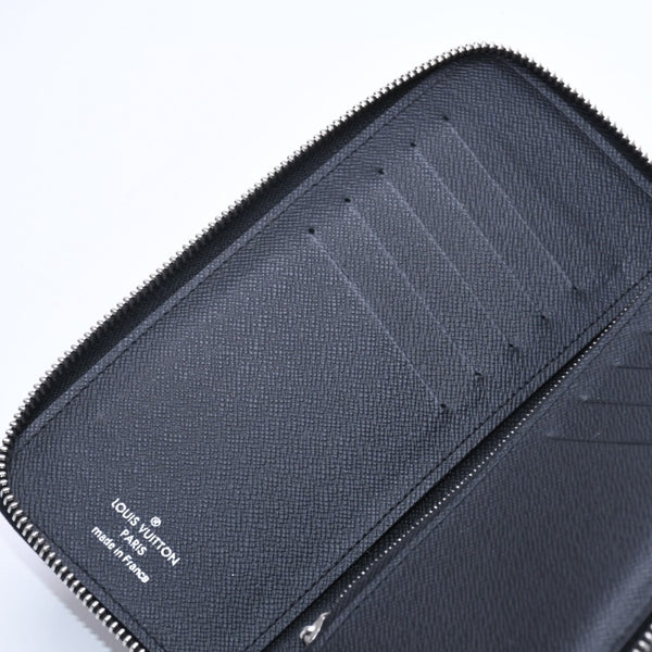 Very good condition LOUIS VUITTON Damier Graphite Canvas Zippy Wallet Portefeuille Vasco Black N63095 Used 4a004621