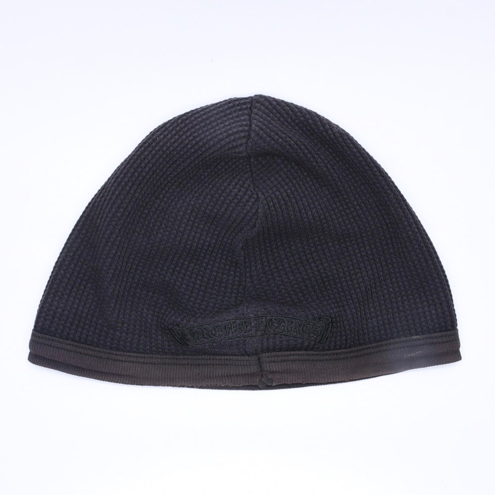 CHROME HEARTS Chrome Hearts Cross Embroidery Thermal Beanie Knit Cap Black Scroll Logo Embroidery Old CH Cross Good Product Used 4a004537