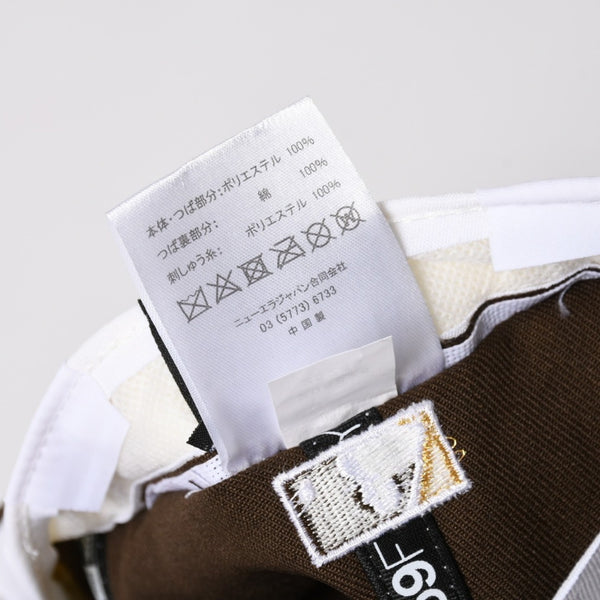 極美品 NEW ERA ニューエラ LAロゴ ブラウン ココア ホワイト キャップ 帽子 サイズ7 8/3 中古 4a004493