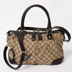Very good condition GUCCI GG canvas 2WAY handbag shoulder bag 247902 Silver hardware used 4a002912