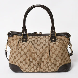 Very good condition GUCCI GG canvas 2WAY handbag shoulder bag 247902 Silver hardware used 4a002912