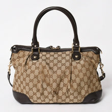 Load image into Gallery viewer, 極美品 GUCCI グッチ GGキャンバス 2WAY ハンドバッグ ショルダーバッグ 247902 シルバー金具 中古 4a002912