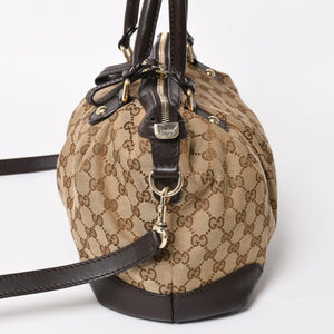 Very good condition GUCCI GG canvas 2WAY handbag shoulder bag 247902 Silver hardware used 4a002912