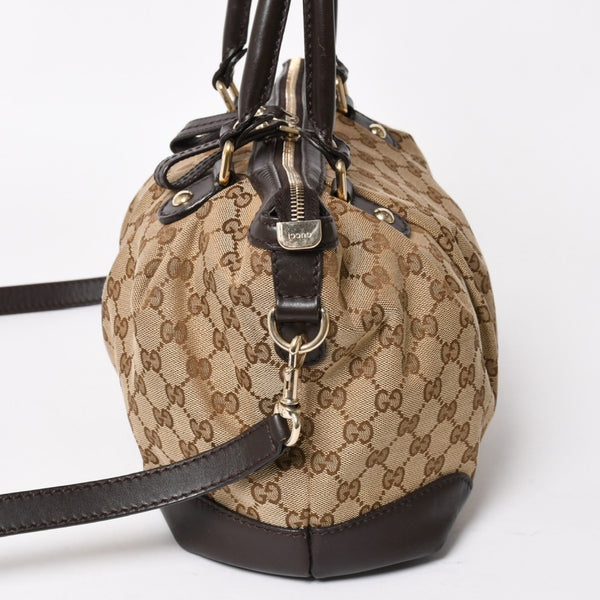 Very good condition GUCCI GG canvas 2WAY handbag shoulder bag 247902 Silver hardware used 4a002912