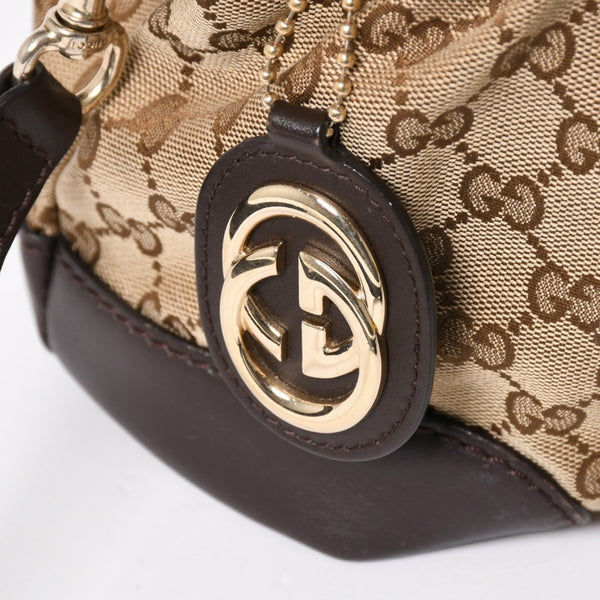Very good condition GUCCI GG canvas 2WAY handbag shoulder bag 247902 Silver hardware used 4a002912