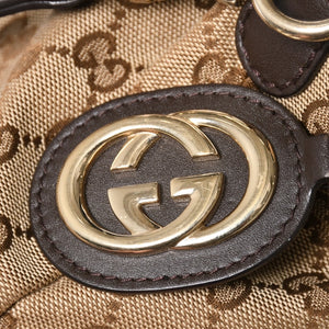 Very good condition GUCCI GG canvas 2WAY handbag shoulder bag 247902 Silver hardware used 4a002912