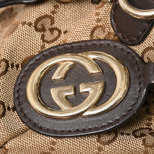 Very good condition GUCCI GG canvas 2WAY handbag shoulder bag 247902 Silver hardware used 4a002912