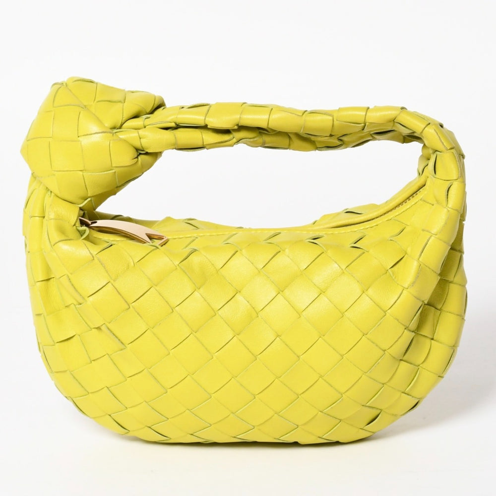 極美品 BOTTEGA VENETA ボッテガヴェネタ MINI JODIE ミニ ジョディ ハンドバッグ 690225 イントレチャート イエローグリーン 中古 4b013557