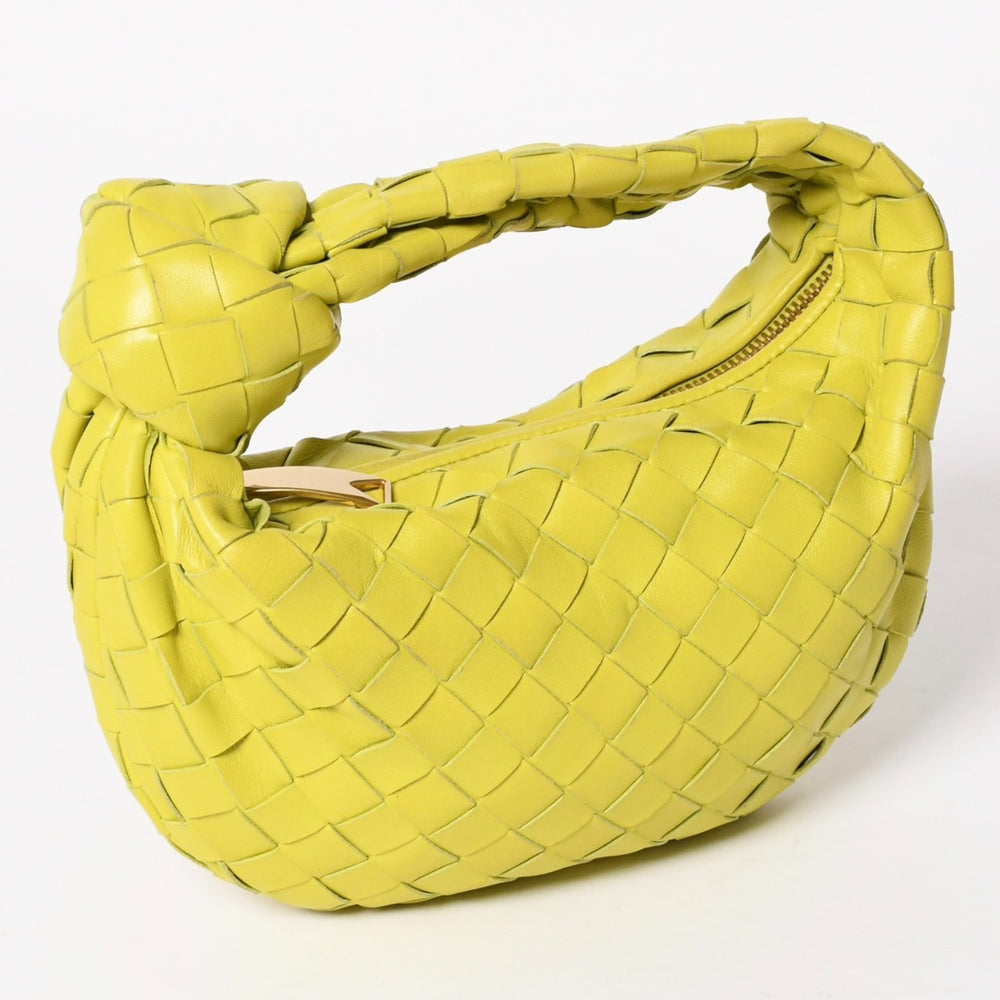 極美品 BOTTEGA VENETA ボッテガヴェネタ MINI JODIE ミニ ジョディ ハンドバッグ 690225 イントレチャート イエローグリーン 中古 4b013557