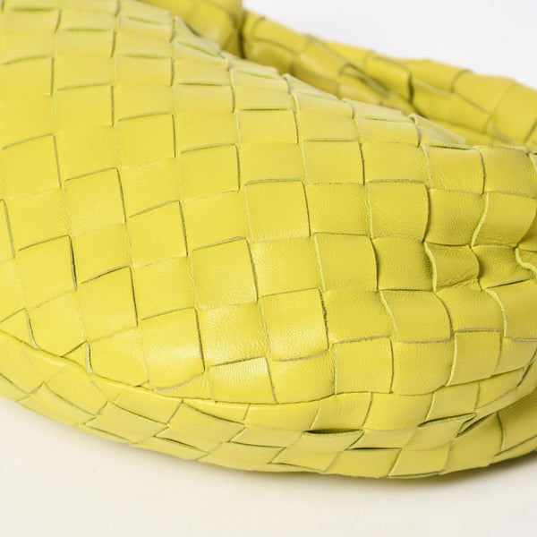 Very Good Condition BOTTEGA VENETA MINI JODIE Handbag 690225 Intrecciato Yellow Green Used 4b013557
