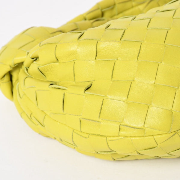 Very Good Condition BOTTEGA VENETA MINI JODIE Handbag 690225 Intrecciato Yellow Green Used 4b013557