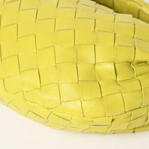 Very Good Condition BOTTEGA VENETA MINI JODIE Handbag 690225 Intrecciato Yellow Green Used 4b013557