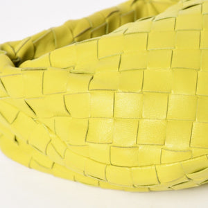 Very Good Condition BOTTEGA VENETA MINI JODIE Handbag 690225 Intrecciato Yellow Green Used 4b013557