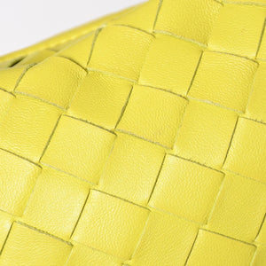Very Good Condition BOTTEGA VENETA MINI JODIE Handbag 690225 Intrecciato Yellow Green Used 4b013557