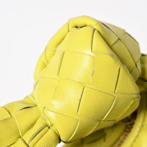 Very Good Condition BOTTEGA VENETA MINI JODIE Handbag 690225 Intrecciato Yellow Green Used 4b013557