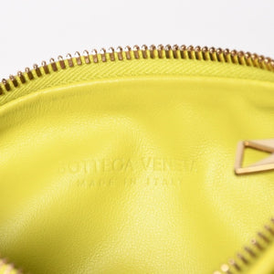 Very Good Condition BOTTEGA VENETA MINI JODIE Handbag 690225 Intrecciato Yellow Green Used 4b013557