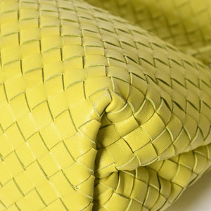 Very Good Condition BOTTEGAVENETA THE FOLD BAG The Fold Shoulder Bag 642637 Intrecciato Green Used 4a001648