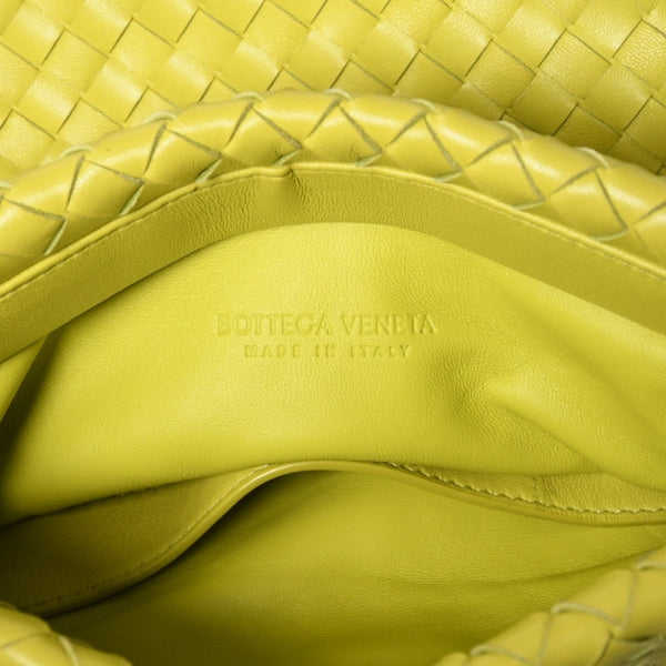 Very Good Condition BOTTEGAVENETA THE FOLD BAG The Fold Shoulder Bag 642637 Intrecciato Green Used 4a001648