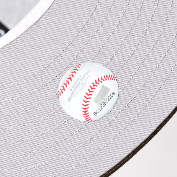 極美品 NEW ERA ニューエラ LAロゴ ブラウン ココア ホワイト キャップ 帽子 サイズ7 8/3 中古 4a004493