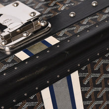 画像をギャラリービューアに読み込む, 極美品 GOYARD ゴヤール パラス55 トランクケース ヘリンボーン柄 レザー ブラック 中古 4a004500