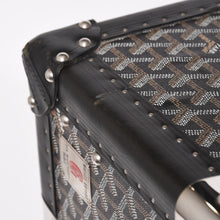 画像をギャラリービューアに読み込む, 極美品 GOYARD ゴヤール パラス55 トランクケース ヘリンボーン柄 レザー ブラック 中古 4a004500