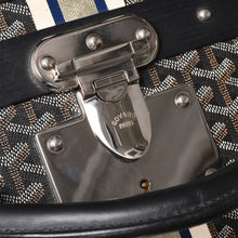 画像をギャラリービューアに読み込む, 極美品 GOYARD ゴヤール パラス55 トランクケース ヘリンボーン柄 レザー ブラック 中古 4a004500