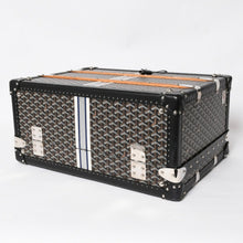 画像をギャラリービューアに読み込む, 極美品 GOYARD ゴヤール パラス55 トランクケース ヘリンボーン柄 レザー ブラック 中古 4a004500