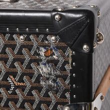 画像をギャラリービューアに読み込む, 極美品 GOYARD ゴヤール パラス55 トランクケース ヘリンボーン柄 レザー ブラック 中古 4a004500