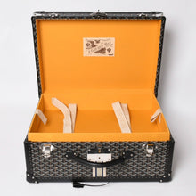 画像をギャラリービューアに読み込む, 極美品 GOYARD ゴヤール パラス55 トランクケース ヘリンボーン柄 レザー ブラック 中古 4a004500