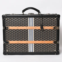 画像をギャラリービューアに読み込む, 極美品 GOYARD ゴヤール パラス55 トランクケース ヘリンボーン柄 レザー ブラック 中古 4a004500