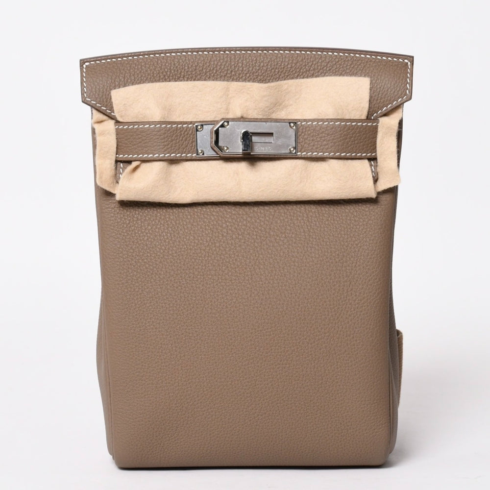 新品未使用 エルメス HERMES ケリーアッカドPM K刻印 ワンショルダーバッグ エトゥープ シルバー金具 中古 4a004690