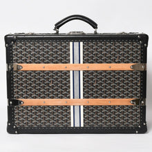 画像をギャラリービューアに読み込む, 極美品 GOYARD ゴヤール パラス55 トランクケース ヘリンボーン柄 レザー ブラック 中古 4a004500