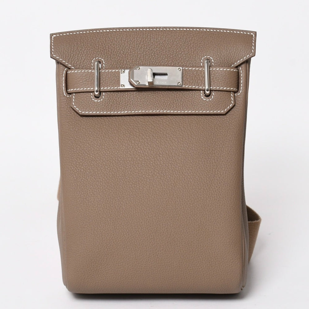 新品未使用 エルメス HERMES ケリーアッカドPM K刻印 ワンショルダーバッグ エトゥープ シルバー金具 中古 4a004690